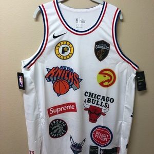Supreme x NBA white jersey